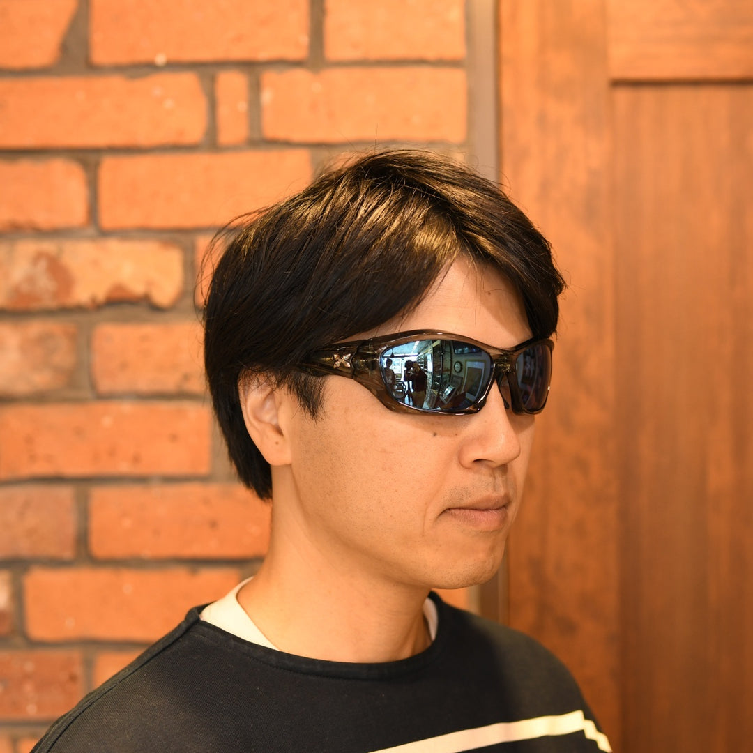 XAZTLAN ザストラン GHOST ゴースト TANZANITE/Earth R425 Grey Blue Mirror<br>Crystal ガラス偏光レンズ リミテッドモデル