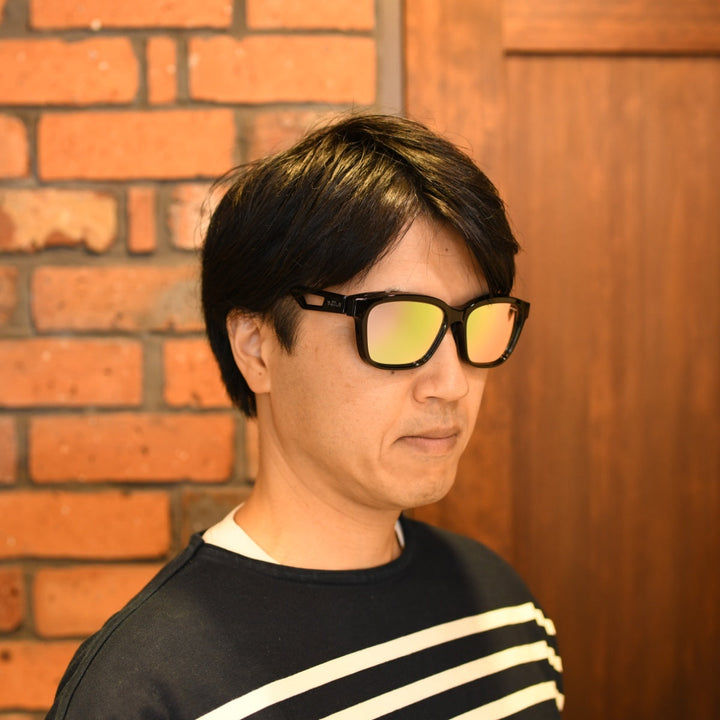 XAZTLAN ザストラン CHEROKEE チェロキー GLOSSY BLACK/Crysyal RGB425 Grey Color Mirror<br>Crystal ガラス偏光レンズ リミテッドモデル