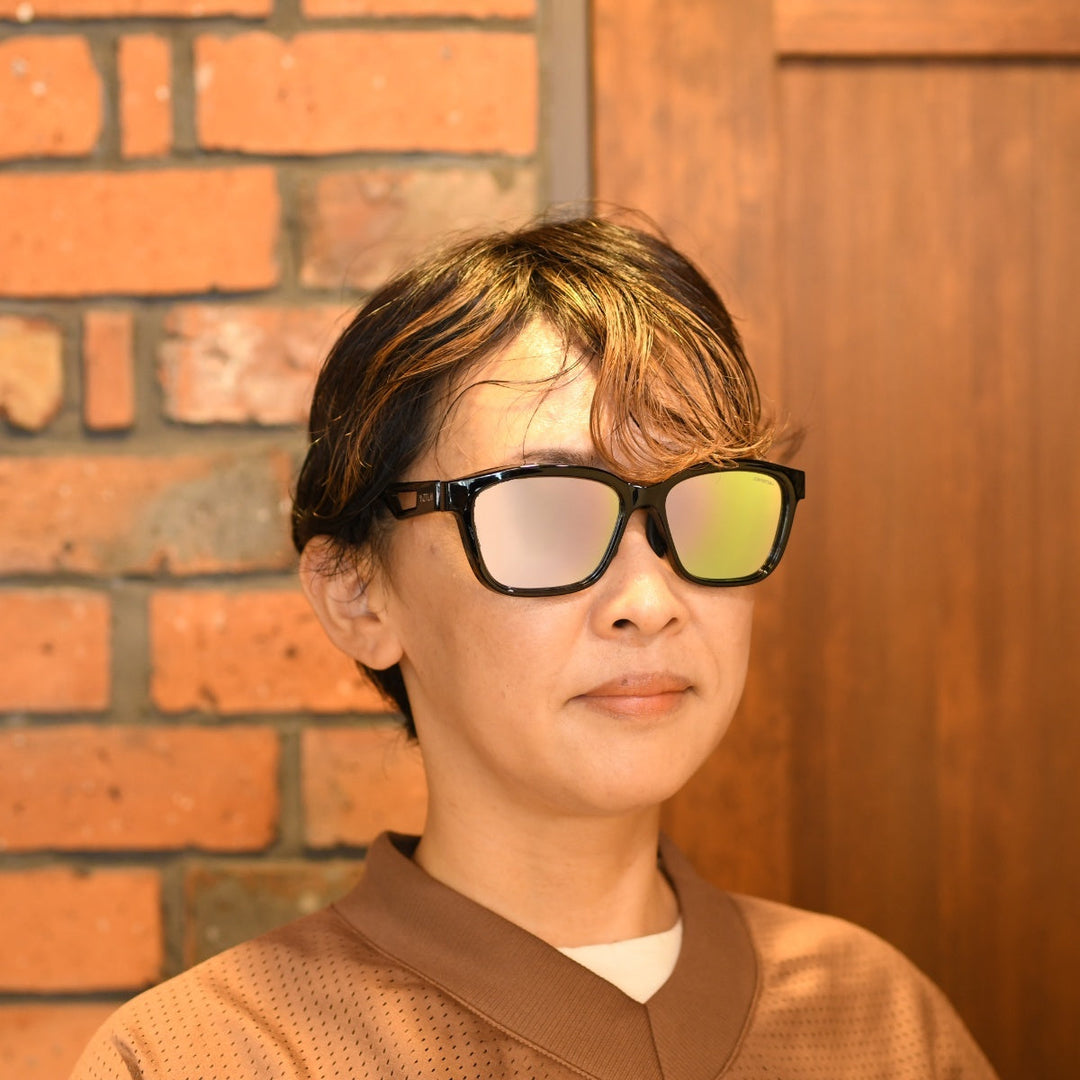 XAZTLAN ザストラン CHEROKEE チェロキー GLOSSY BLACK/Crysyal RGB425 Grey Color Mirror<br>Crystal ガラス偏光レンズ リミテッドモデル