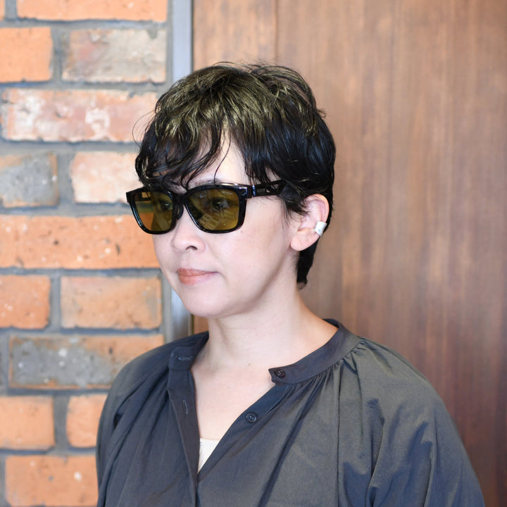 XAZTLAN ザストラン<br>CHEROKEE チェロキー<br>GLOSSY BLACK/Crysyal Amber Green R425<br>