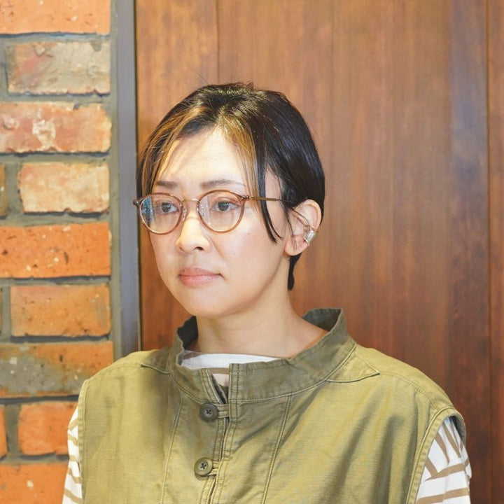 川口 春奈さん「９ボーダー」着用モデル<br>EYEVAN アイヴァン ACOSTA col-CB 46サイズ