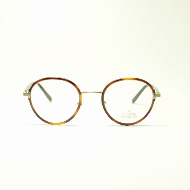 CLAYTON FRANKLIN クレイトンフランクリン 618 DM/BK デミブラウン<br><br>メガネ 眼鏡 めがね メンズ レディース おしゃれ ブランド 人気 おすすめ フレーム 流行り 度付き レンズ