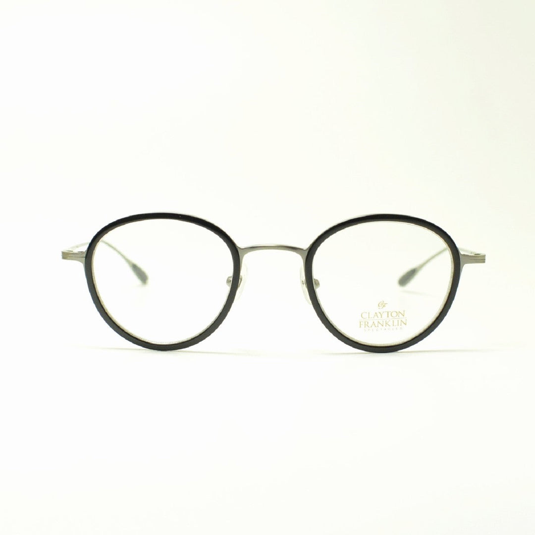 CLAYTON FRANKLIN クレイトンフランクリン<br>627P AS/BK アンティークシルバー/ブラック<br><br>メガネ 眼鏡 めがね メンズ レディース おしゃれ ブランド 人気 おすすめ フレーム 流行り 度付き レンズ