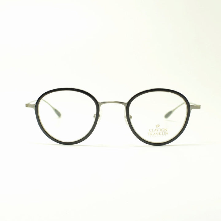 CLAYTON FRANKLIN クレイトンフランクリン<br>627P AS/BK アンティークシルバー/ブラック<br><br>メガネ 眼鏡 めがね メンズ レディース おしゃれ ブランド 人気 おすすめ フレーム 流行り 度付き レンズ
