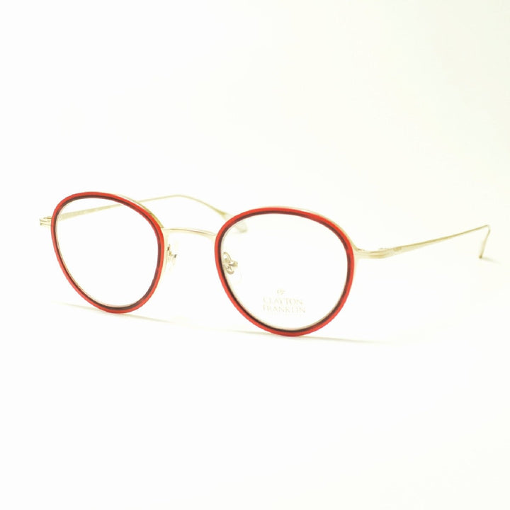 CLAYTON FRANKLIN クレイトンフランクリン<br>627P GP/RDS ゴールド/レッド<br><br>メガネ 眼鏡 めがね メンズ レディース おしゃれ ブランド 人気 おすすめ フレーム 流行り 度付き レンズ