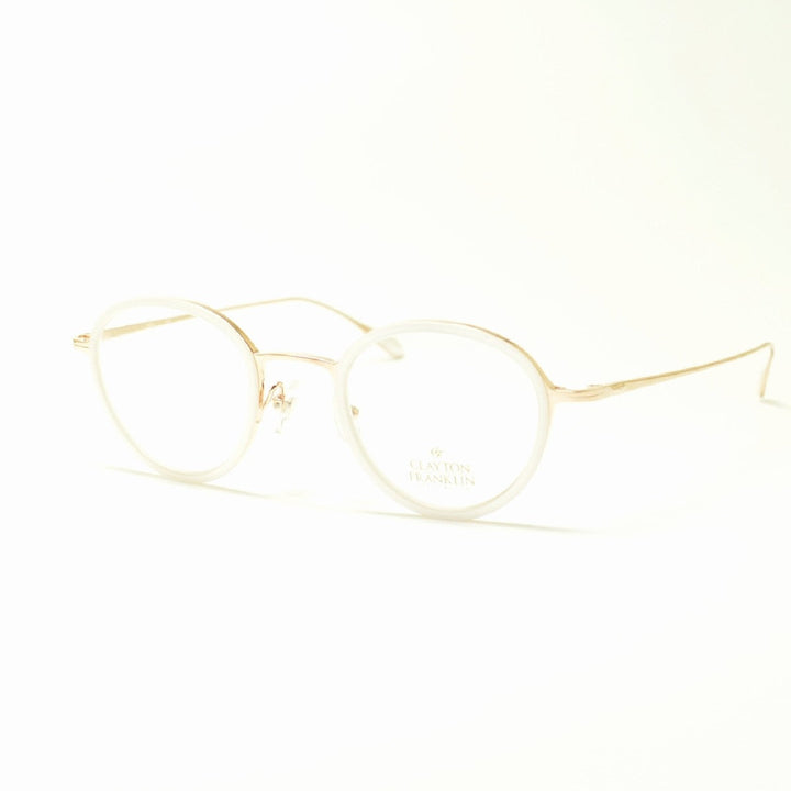 CLAYTON FRANKLIN クレイトンフランクリン<br>627P RG/WTP ローズゴールド/ホワイトパール<br><br>メガネ 眼鏡 めがね メンズ レディース おしゃれ ブランド 人気 おすすめ フレーム 流行り 度付き レンズ