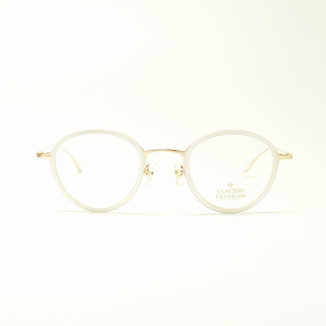 CLAYTON FRANKLIN クレイトンフランクリン<br>627P RG/WTP ローズゴールド/ホワイトパール<br><br>メガネ 眼鏡 めがね メンズ レディース おしゃれ ブランド 人気 おすすめ フレーム 流行り 度付き レンズ