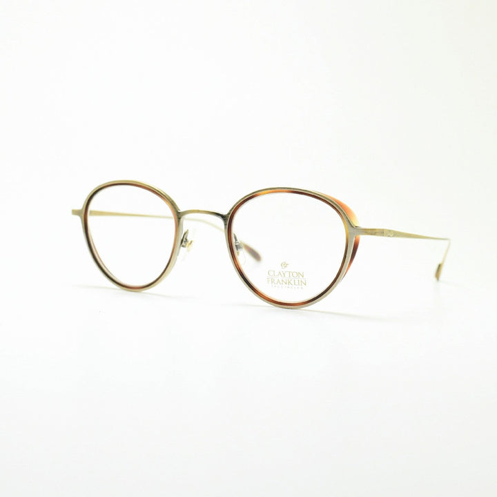 CLAYTON FRANKLIN クレイトンフランクリン<br>627SS AGP/MDM<br>（アンティークゴールド マットデミ/デモレンズ）<br><br>メガネ 眼鏡 めがね メンズ レディース おしゃれ<br>ブランド 人気 おすすめ フレーム 流行り 度付き レンズ