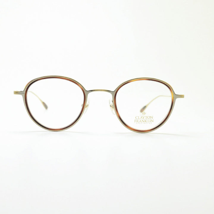 CLAYTON FRANKLIN クレイトンフランクリン<br>627SS AGP/MDM<br>（アンティークゴールド マットデミ/デモレンズ）<br><br>メガネ 眼鏡 めがね メンズ レディース おしゃれ<br>ブランド 人気 おすすめ フレーム 流行り 度付き レンズ