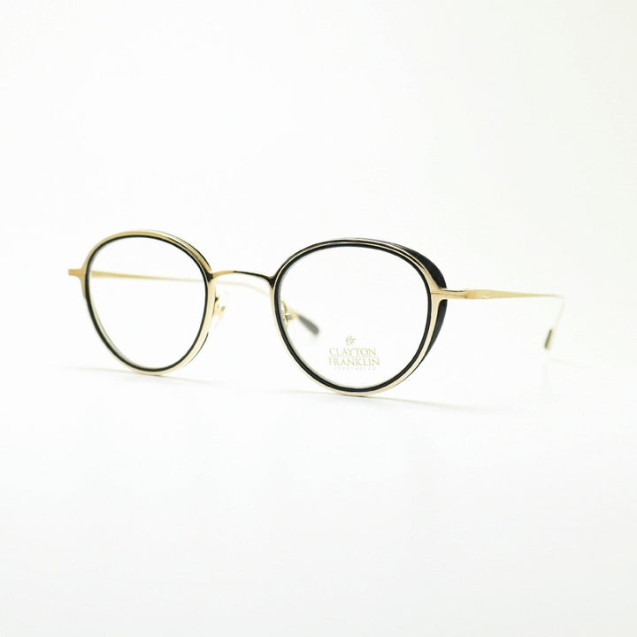 CLAYTON FRANKLIN クレイトンフランクリン<br>627SS GP/BK<br>（ゴールド ブラック/デモレンズ）<br><br>メガネ 眼鏡 めがね メンズ レディース おしゃれ<br>ブランド 人気 おすすめ フレーム 流行り 度付き レンズ