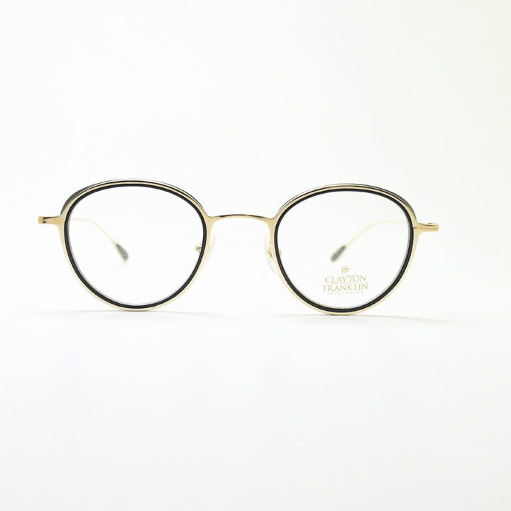 CLAYTON FRANKLIN クレイトンフランクリン<br>627SS GP/BK<br>（ゴールド ブラック/デモレンズ）<br><br>メガネ 眼鏡 めがね メンズ レディース おしゃれ<br>ブランド 人気 おすすめ フレーム 流行り 度付き レンズ