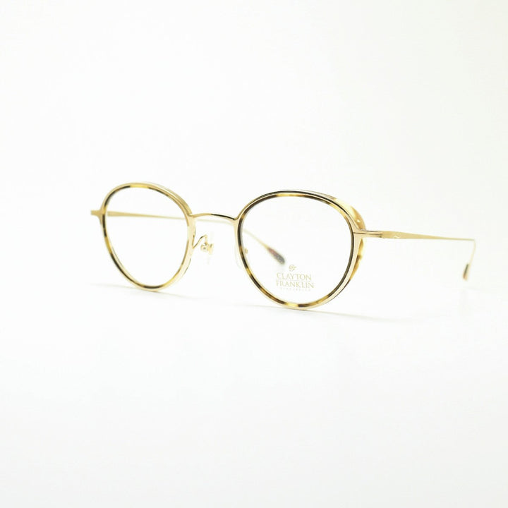 CLAYTON FRANKLIN クレイトンフランクリン<br>627SS GP/BT<br>（ゴールド ブラウントートイズ/デモレンズ）<br><br>メガネ 眼鏡 めがね メンズ レディース おしゃれ<br>ブランド 人気 おすすめ フレーム 流行り 度付き レンズ