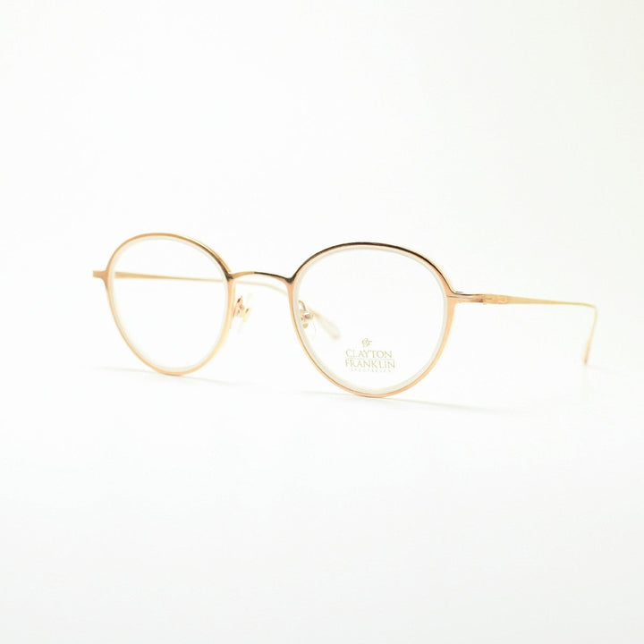 CLAYTON FRANKLIN クレイトンフランクリン 627SS RG/WTP レッドゴールド ホワイトパール/デモレンズ メガネ 眼鏡 めがね メンズ レディース おしゃれ ブランド 人気 おすすめ フレーム 流行り 度付き レンズ