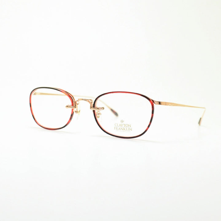 CLAYTON FRANKLIN クレイトンフランクリン<br>629 RG/RDS<br>（レッドゴールド レッドササ/デモレンズ）<br><br>メガネ 眼鏡 めがね メンズ レディース おしゃれ<br>ブランド 人気 おすすめ フレーム 流行り 度付き レンズ