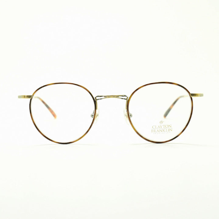 CLAYTON FRANKLIN クレイトンフランクリン<br>635 AGP<br>（アンティークゴールド/デモレンズ）<br><br>メガネ 眼鏡 めがね メンズ レディース おしゃれ<br>ブランド 人気 おすすめ フレーム 流行り 度付き レンズ