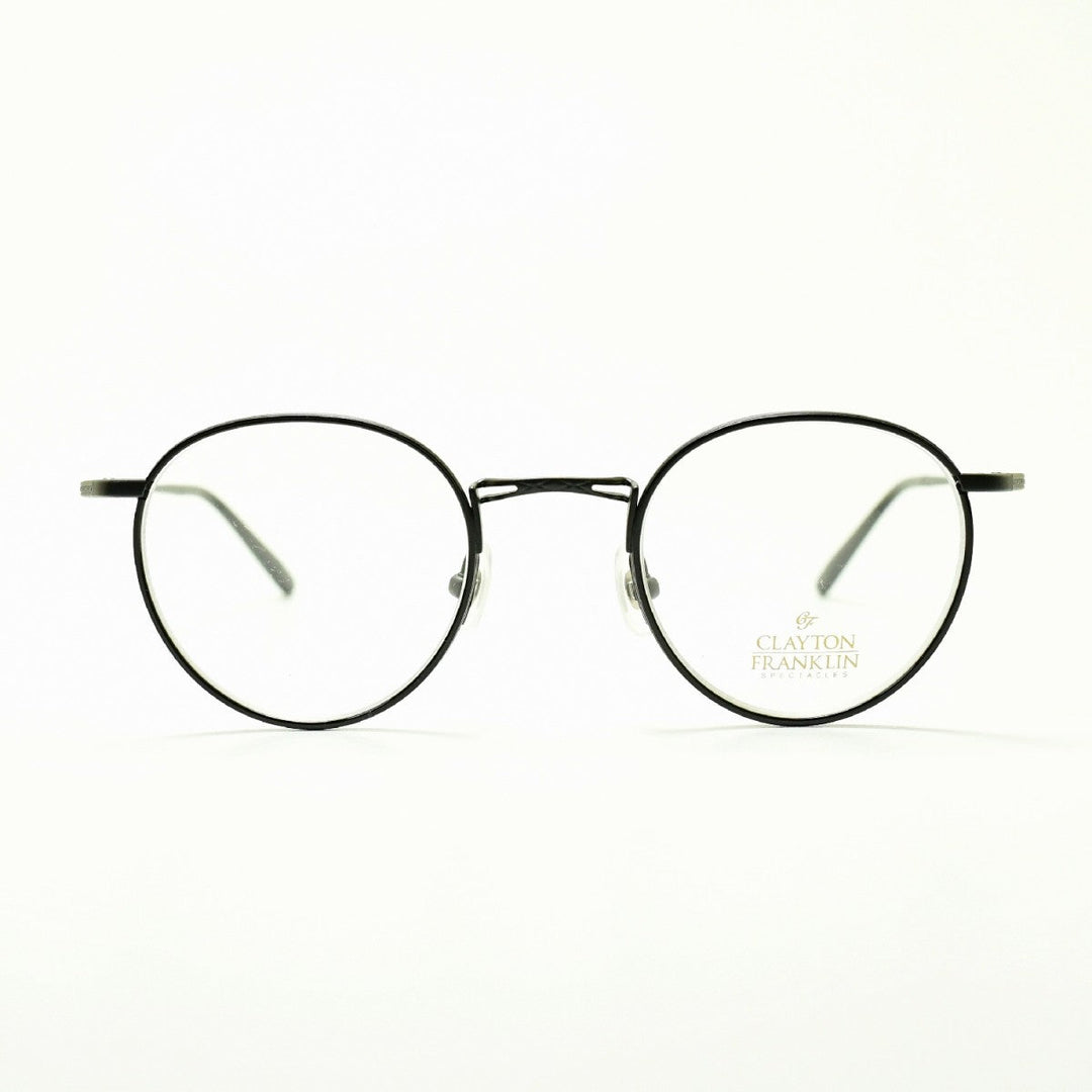 CLAYTON FRANKLIN クレイトンフランクリン<br>635 MBK<br>（マットブラック/デモレンズ）<br><br>メガネ 眼鏡 めがね メンズ レディース おしゃれ<br>ブランド 人気 おすすめ フレーム 流行り 度付き レンズ