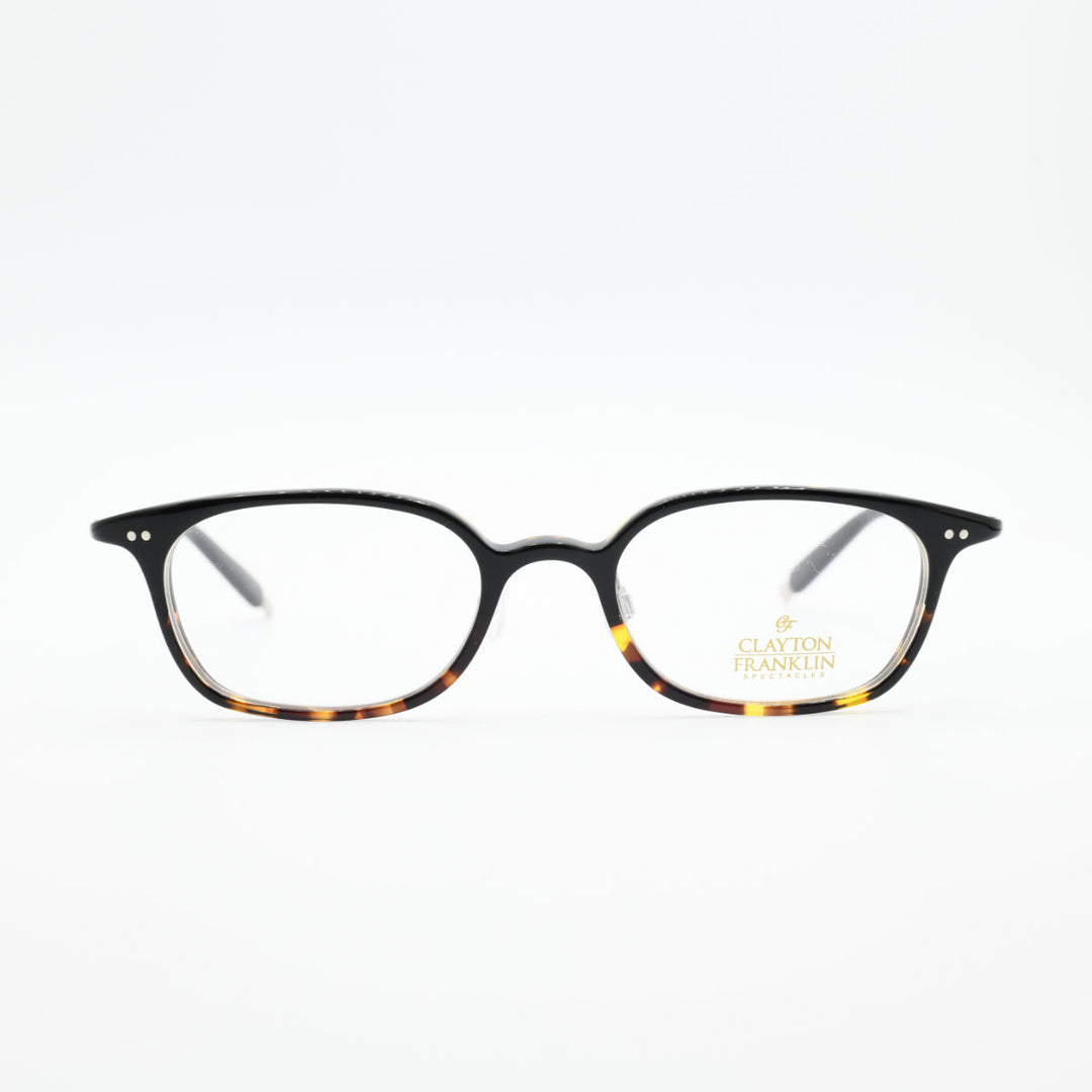 CLAYTON FRANKLIN クレイトンフランクリン<br>722 BKDH ブラックデミハーフ<br><br>メガネ 眼鏡 めがね メンズ レディース おしゃれ ブランド 人気 おすすめ フレーム 流行り 度付き レンズ