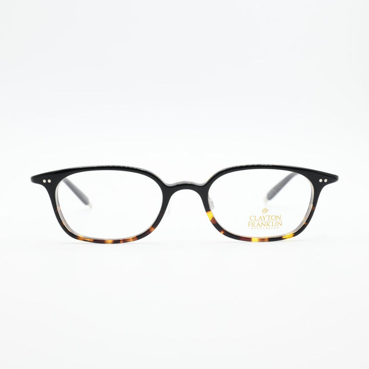 CLAYTON FRANKLIN クレイトンフランクリン<br>722 BKDH ブラックデミハーフ<br><br>メガネ 眼鏡 めがね メンズ レディース おしゃれ ブランド 人気 おすすめ フレーム 流行り 度付き レンズ