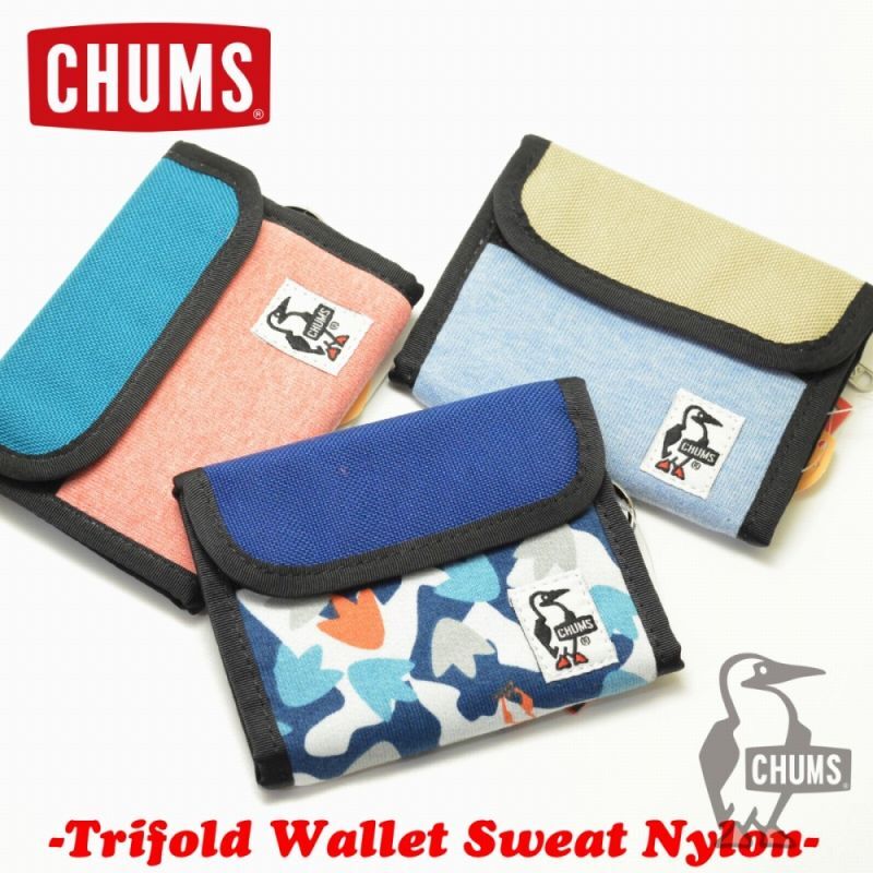 CHUMS チャムス Trifold Wallet Sweat Nylon トリフォルドウォレットスウェットナイロン