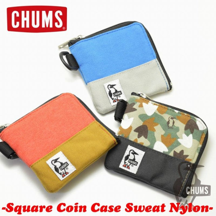 CHUMS チャムス Square Coin Case Sweat Nylon スクエアコインケーススウェットナイロン