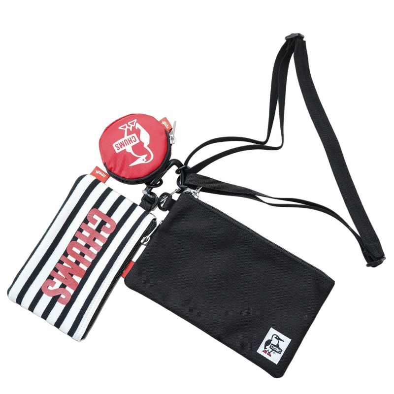 CHUMS チャムス 3P Shoulder Pouch Sweat Nylon 3Pショルダーポーチスウェットナイロン
