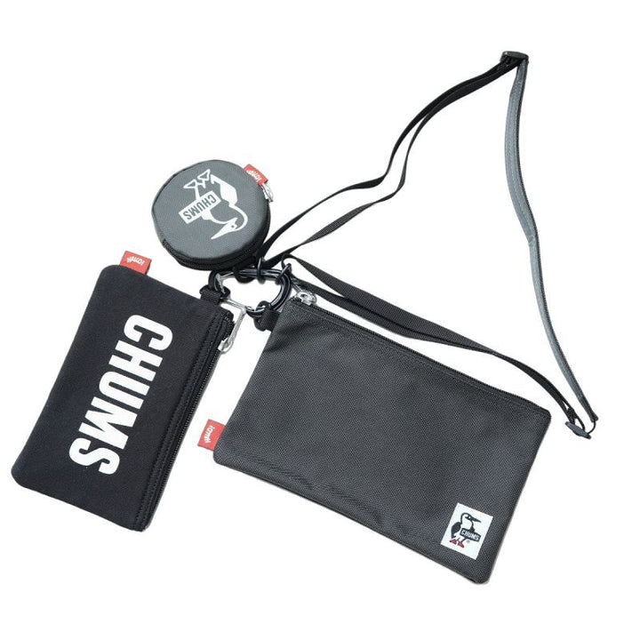 CHUMS チャムス 3P Shoulder Pouch Sweat Nylon 3Pショルダーポーチスウェットナイロン
