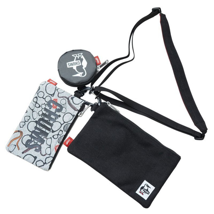 CHUMS チャムス 3P Shoulder Pouch Sweat Nylon 3Pショルダーポーチスウェットナイロン