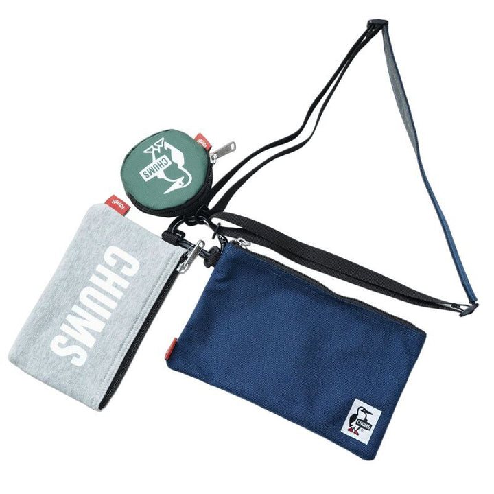 CHUMS チャムス 3P Shoulder Pouch Sweat Nylon 3Pショルダーポーチスウェットナイロン