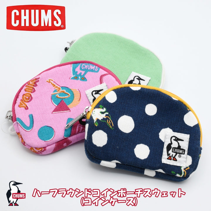 CHUMS チャムス<br>Half Round Coin Pouch Sweat ハーフラウンドコインポーチスウェット(コインケース)<br>