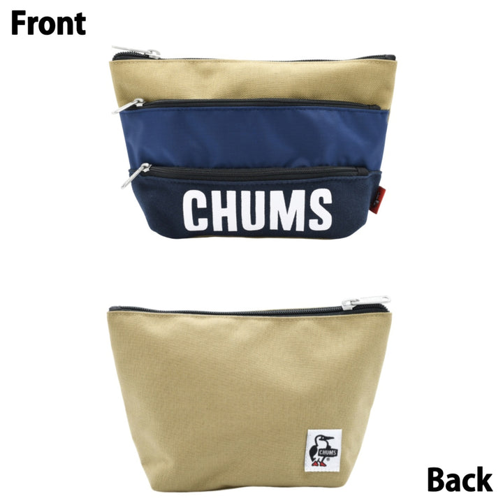 CHUMS チャムス<br>Tricolor 3 Pocket Pouch Sweat Nylon<br>トリコロール3ポケットポーチ<br>