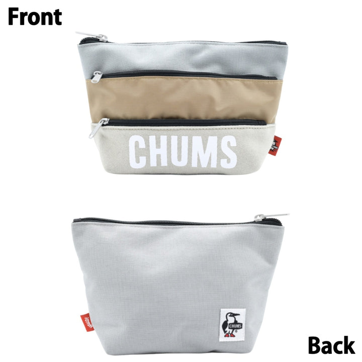 CHUMS チャムス<br>Tricolor 3 Pocket Pouch Sweat Nylon<br>トリコロール3ポケットポーチ<br>