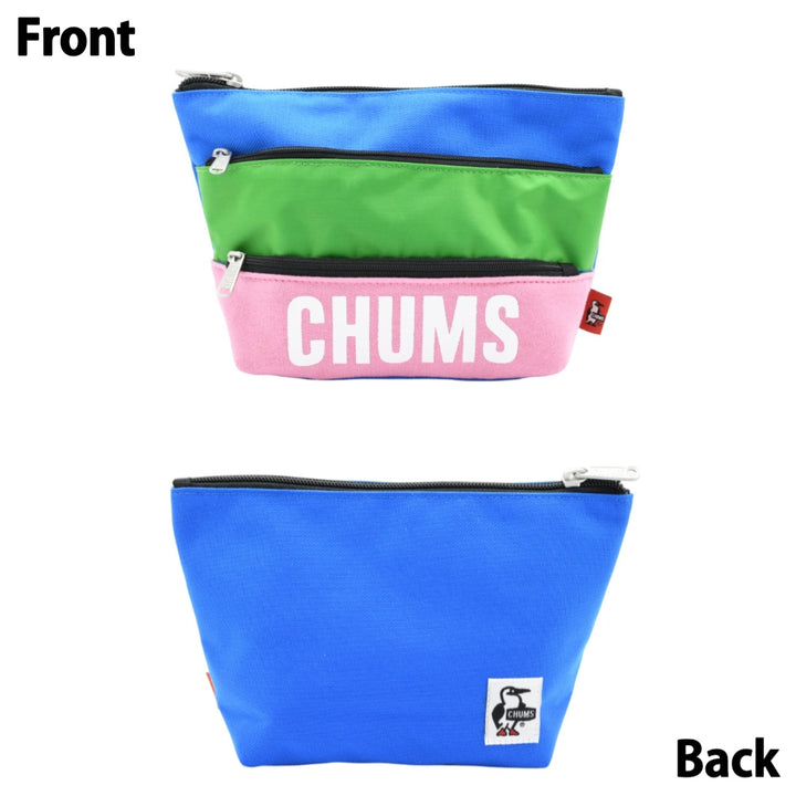 CHUMS チャムス<br>Tricolor 3 Pocket Pouch Sweat Nylon<br>トリコロール3ポケットポーチ<br>