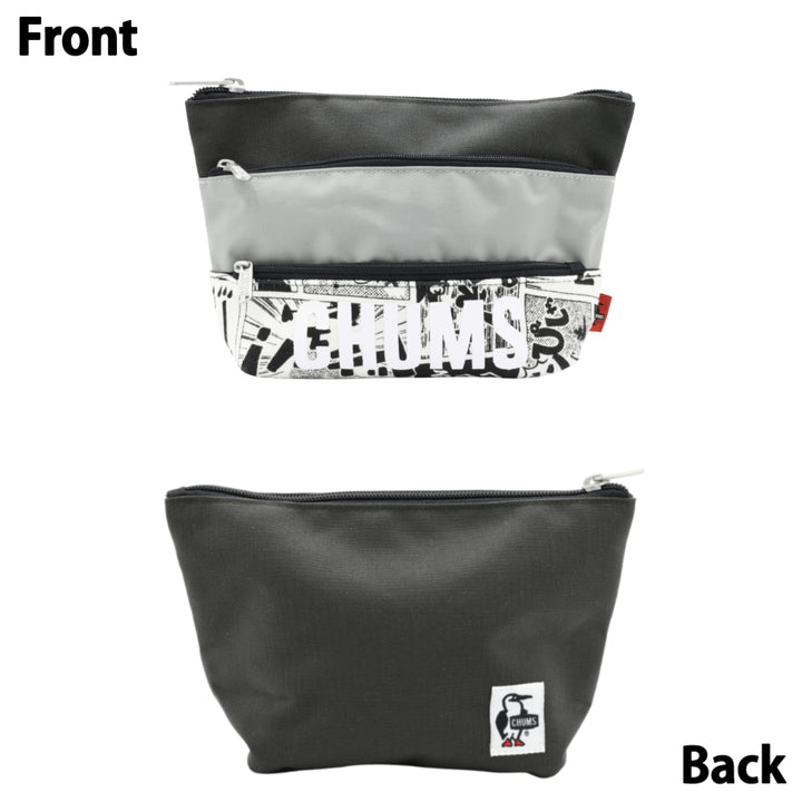 CHUMS チャムス<br>Tricolor 3 Pocket Pouch Sweat Nylon<br>トリコロール3ポケットポーチ<br>