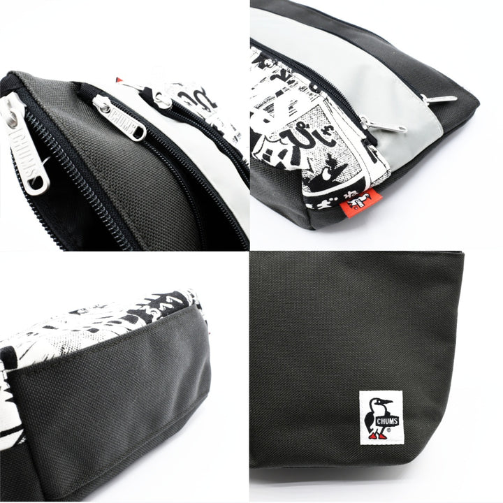 CHUMS チャムス<br>Tricolor 3 Pocket Pouch Sweat Nylon<br>トリコロール3ポケットポーチ<br>