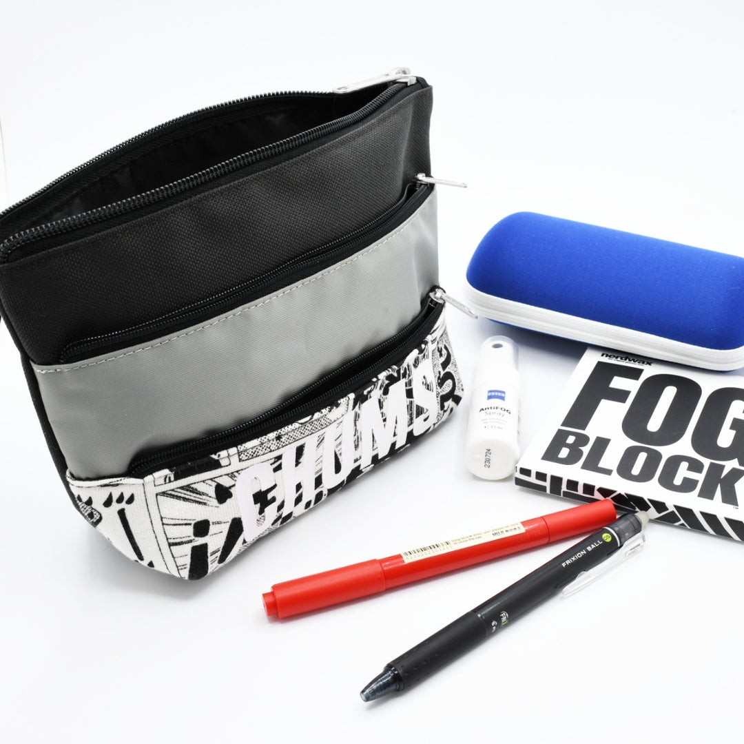 CHUMS チャムス<br>Tricolor 3 Pocket Pouch Sweat Nylon<br>トリコロール3ポケットポーチ<br>