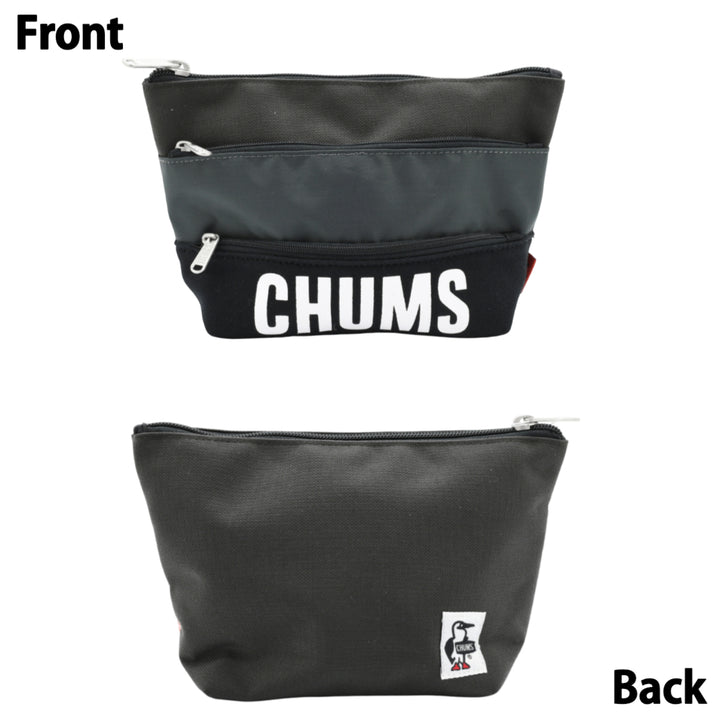 CHUMS チャムス<br>Tricolor 3 Pocket Pouch Sweat Nylon<br>トリコロール3ポケットポーチ<br>