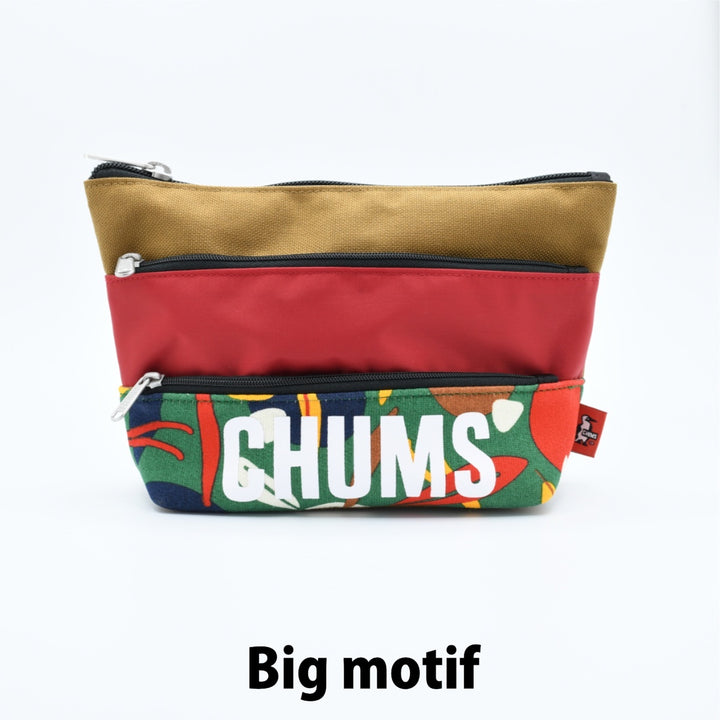 CHUMS チャムス<br>Tricolor 3 Pocket Pouch Sweat Nylon<br>トリコロール3ポケットポーチ<br>
