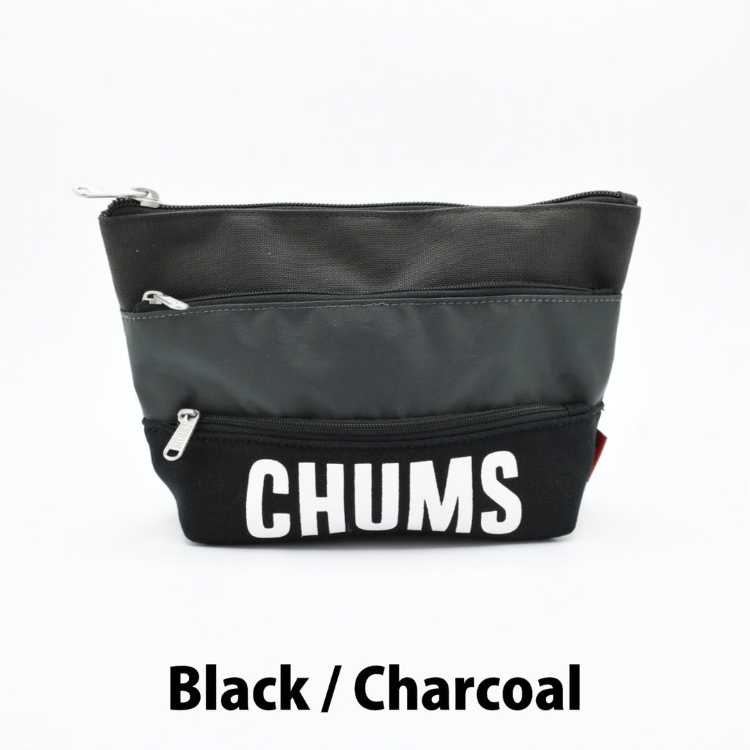 CHUMS チャムス<br>Tricolor 3 Pocket Pouch Sweat Nylon<br>トリコロール3ポケットポーチ<br>