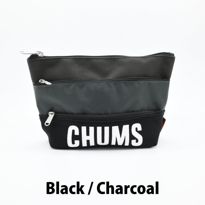 CHUMS チャムス<br>Tricolor 3 Pocket Pouch Sweat Nylon<br>トリコロール3ポケットポーチ<br>