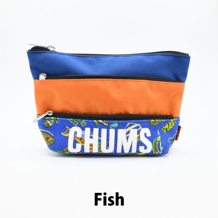 CHUMS チャムス<br>Tricolor 3 Pocket Pouch Sweat Nylon<br>トリコロール3ポケットポーチ<br>