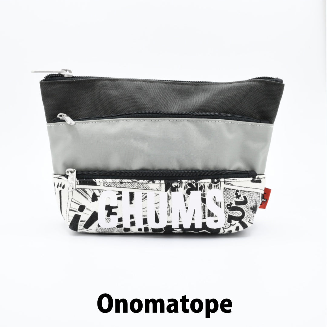 CHUMS チャムス<br>Tricolor 3 Pocket Pouch Sweat Nylon<br>トリコロール3ポケットポーチ<br>