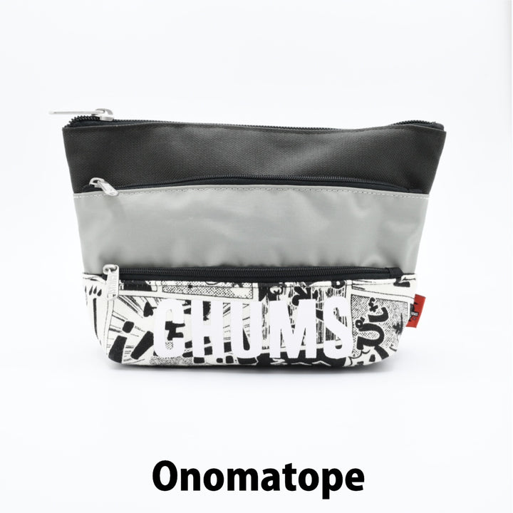 CHUMS チャムス<br>Tricolor 3 Pocket Pouch Sweat Nylon<br>トリコロール3ポケットポーチ<br>