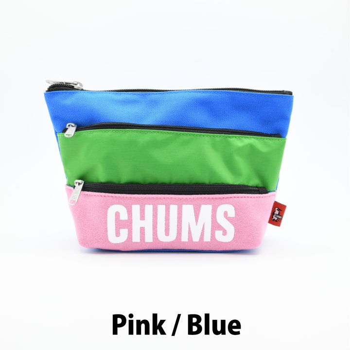 CHUMS チャムス<br>Tricolor 3 Pocket Pouch Sweat Nylon<br>トリコロール3ポケットポーチ<br>