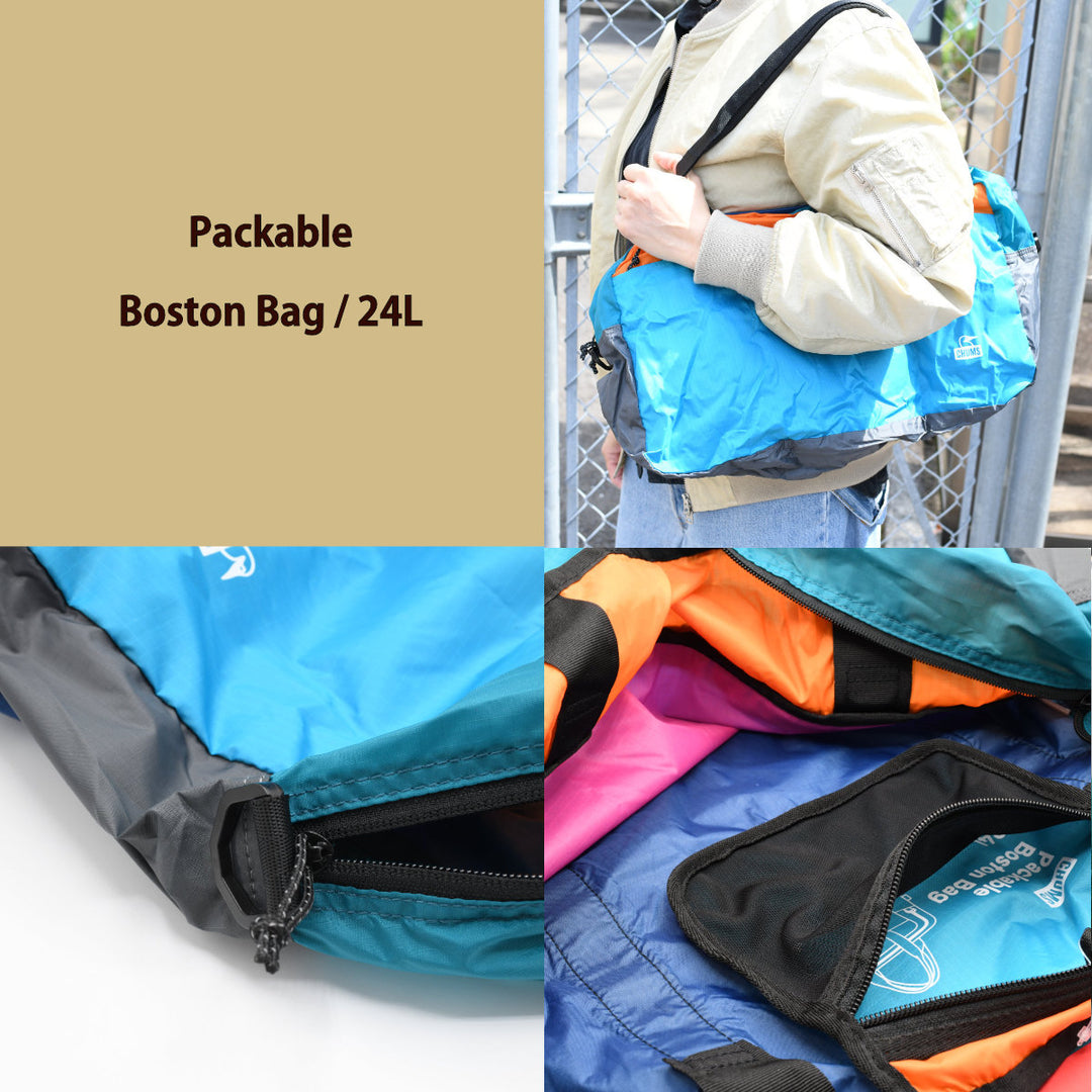 CHUMS チャムス<br>Packable Boston Bag<br>パッカブルボストンバッグ24L<br>