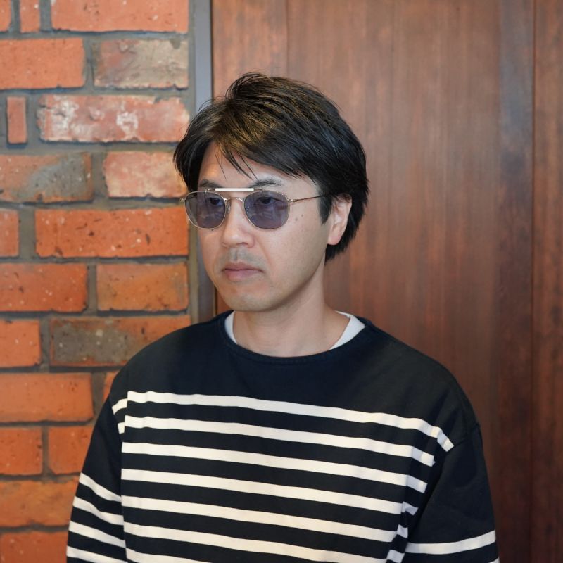 豊川 悦司さん NETFLIX「地面師たち」アフタートーク 着用モデル<br>EYEVAN アイヴァン Dazzling col-G SB lens-LT BLU 51サイズ