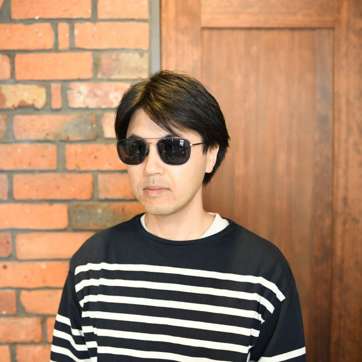 増永眼鏡 MASUNAGA since 1905 DIZZY col-S22 SILVER/偏光ブルー