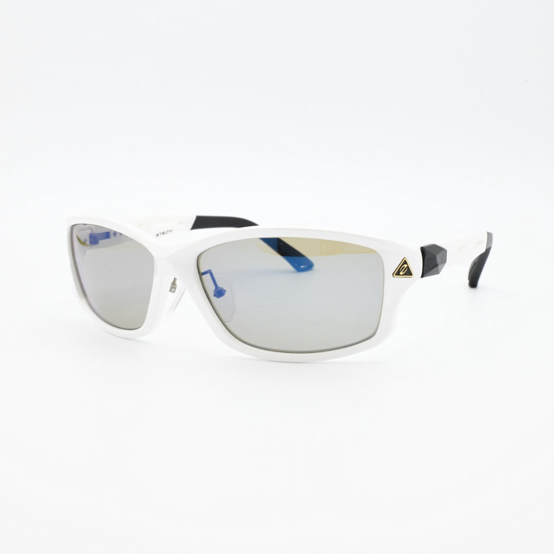 Zeque ゼクー<br>STELTH ステルス F-2266<br>SHINY WHITE TRUEVIEW SPORTS BLUE MIRROR<br>