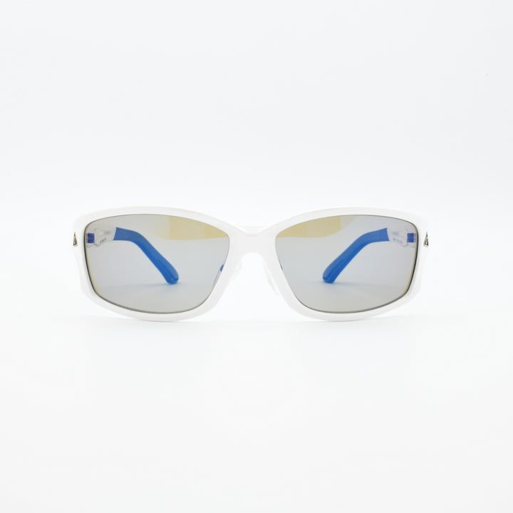 Zeque ゼクー<br>STELTH ステルス F-2266<br>SHINY WHITE TRUEVIEW SPORTS BLUE MIRROR<br>
