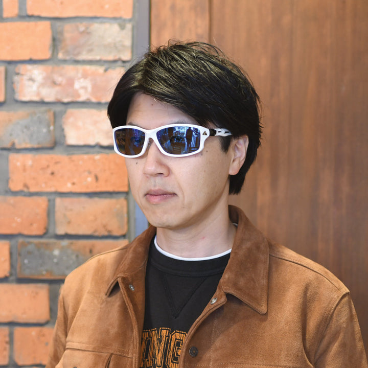 Zeque ゼクー<br>STELTH ステルス F-2266<br>SHINY WHITE TRUEVIEW SPORTS BLUE MIRROR<br>
