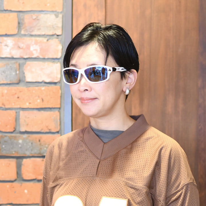 Zeque ゼクー<br>STELTH ステルス F-2266<br>SHINY WHITE TRUEVIEW SPORTS BLUE MIRROR<br>